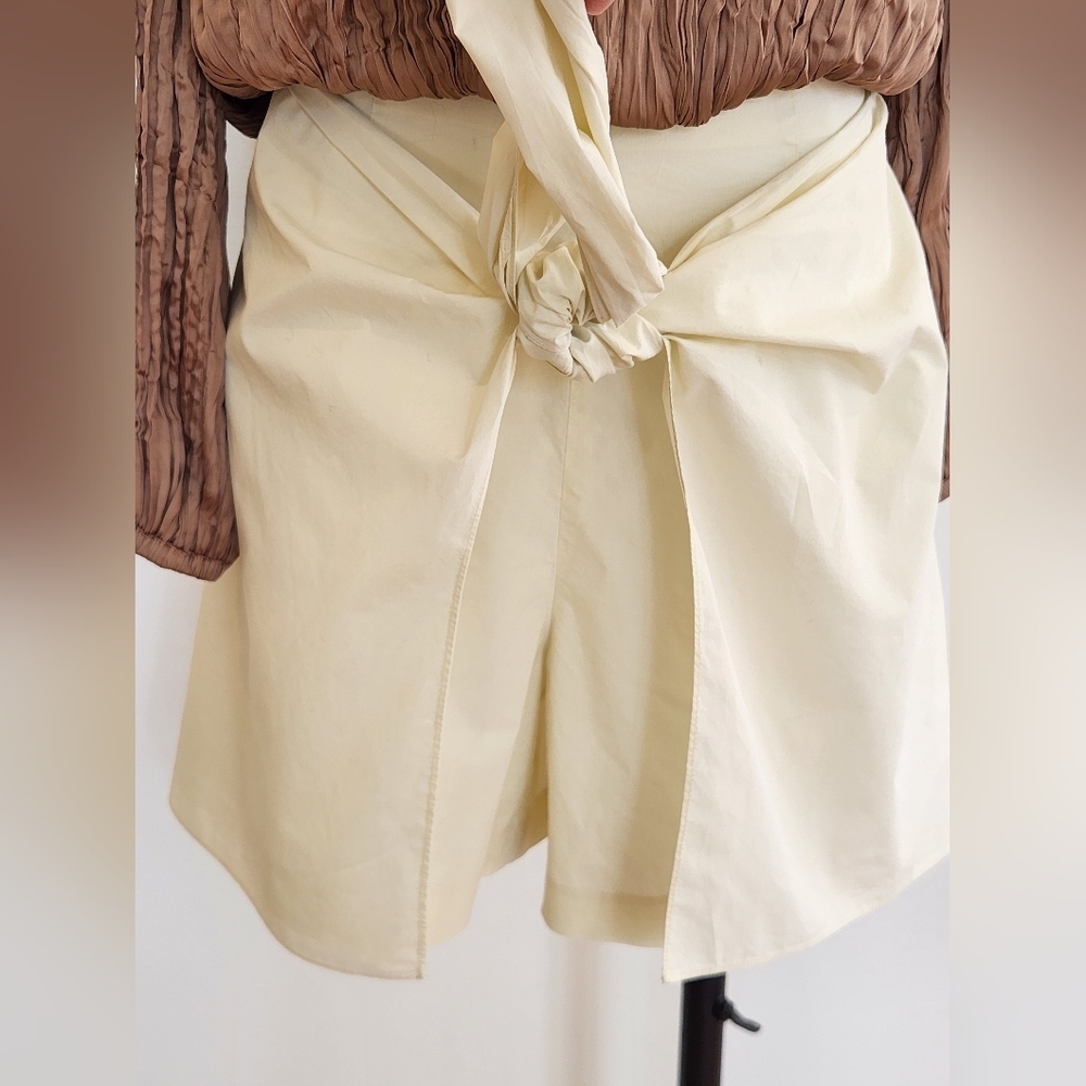 || REBECCA TAYLOR || Skorts cream knotted front cotton sz 6 - Picture 6 of 11